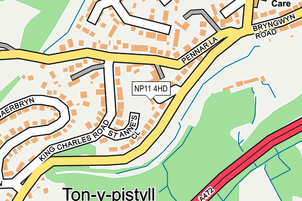 NP11 4HD map - OS OpenMap – Local (Ordnance Survey)