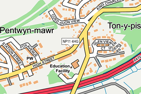 NP11 4HG map - OS OpenMap – Local (Ordnance Survey)