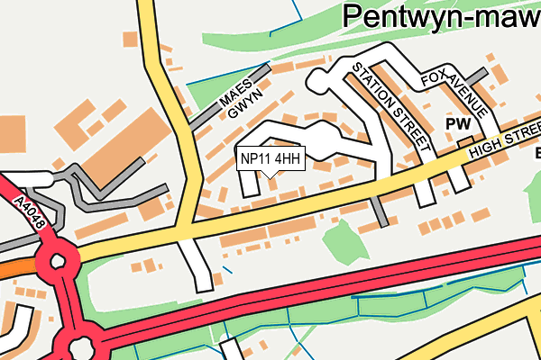NP11 4HH map - OS OpenMap – Local (Ordnance Survey)