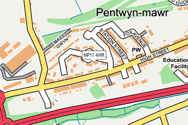 NP11 4HR map - OS OpenMap – Local (Ordnance Survey)