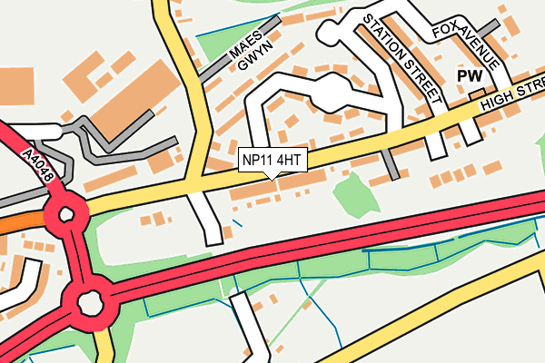 NP11 4HT map - OS OpenMap – Local (Ordnance Survey)