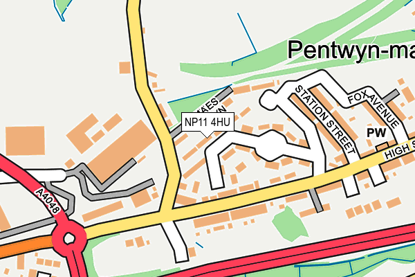 NP11 4HU map - OS OpenMap – Local (Ordnance Survey)