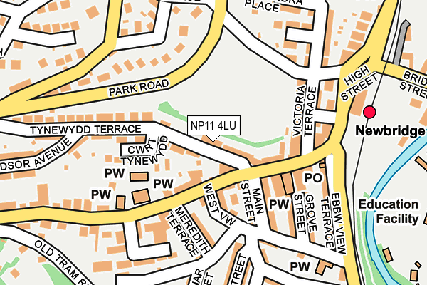 NP11 4LU map - OS OpenMap – Local (Ordnance Survey)