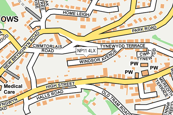 NP11 4LX map - OS OpenMap – Local (Ordnance Survey)