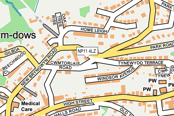 NP11 4LZ map - OS OpenMap – Local (Ordnance Survey)
