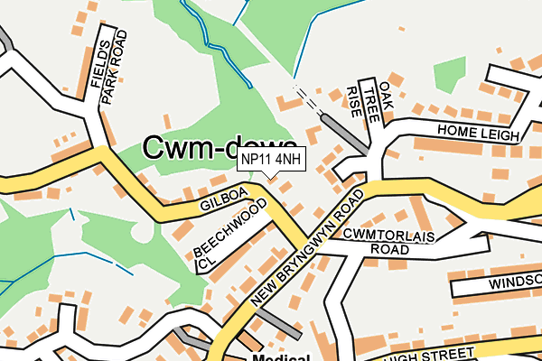 NP11 4NH map - OS OpenMap – Local (Ordnance Survey)