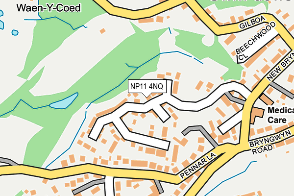 NP11 4NQ map - OS OpenMap – Local (Ordnance Survey)