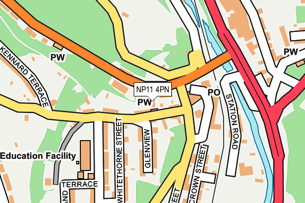 NP11 4PN map - OS OpenMap – Local (Ordnance Survey)