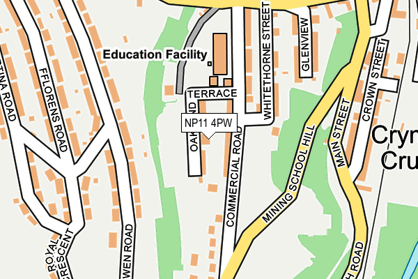 NP11 4PW map - OS OpenMap – Local (Ordnance Survey)