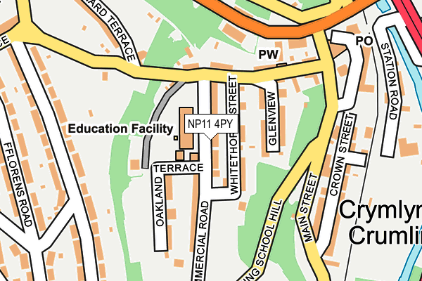 NP11 4PY map - OS OpenMap – Local (Ordnance Survey)