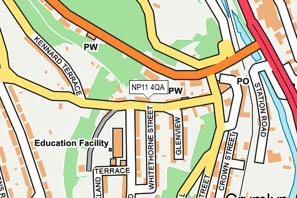 NP11 4QA map - OS OpenMap – Local (Ordnance Survey)