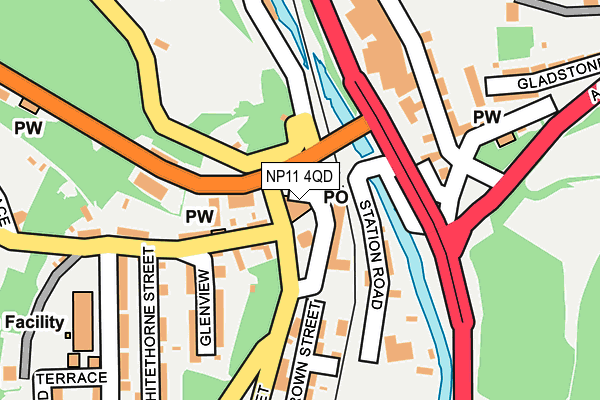 NP11 4QD map - OS OpenMap – Local (Ordnance Survey)