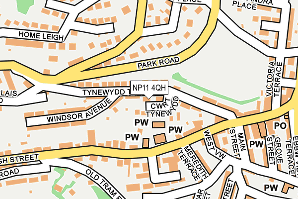 NP11 4QH map - OS OpenMap – Local (Ordnance Survey)