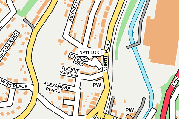NP11 4QR map - OS OpenMap – Local (Ordnance Survey)