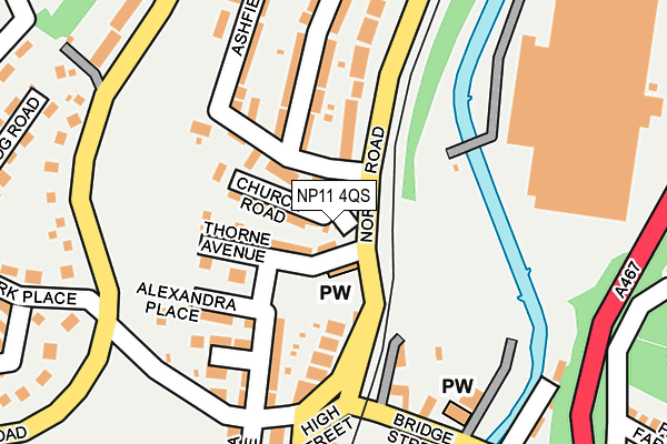 NP11 4QS map - OS OpenMap – Local (Ordnance Survey)