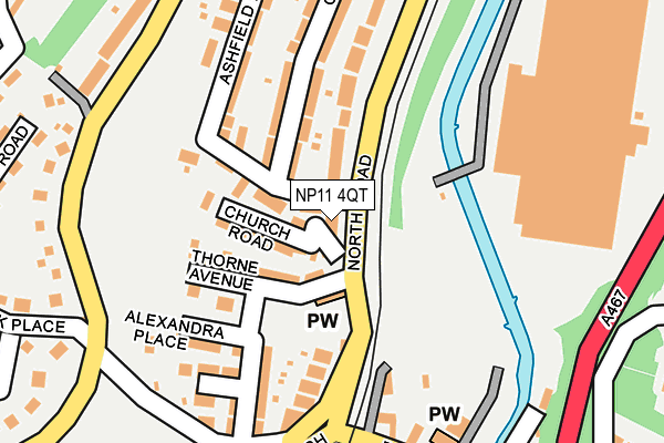 NP11 4QT map - OS OpenMap – Local (Ordnance Survey)