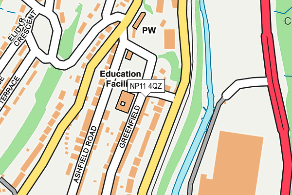NP11 4QZ map - OS OpenMap – Local (Ordnance Survey)