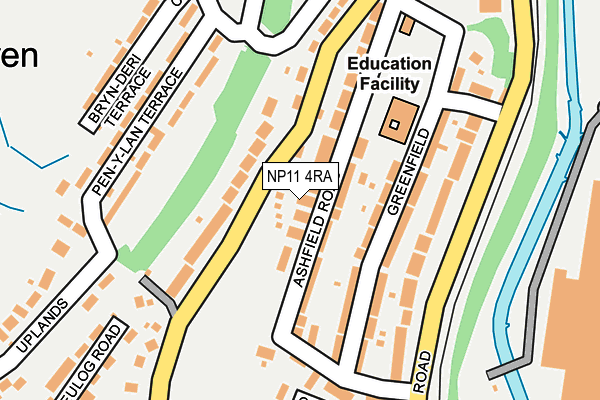 NP11 4RA map - OS OpenMap – Local (Ordnance Survey)