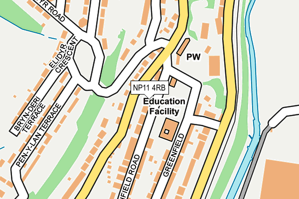 NP11 4RB map - OS OpenMap – Local (Ordnance Survey)