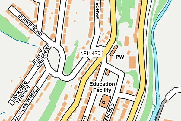 NP11 4RD map - OS OpenMap – Local (Ordnance Survey)