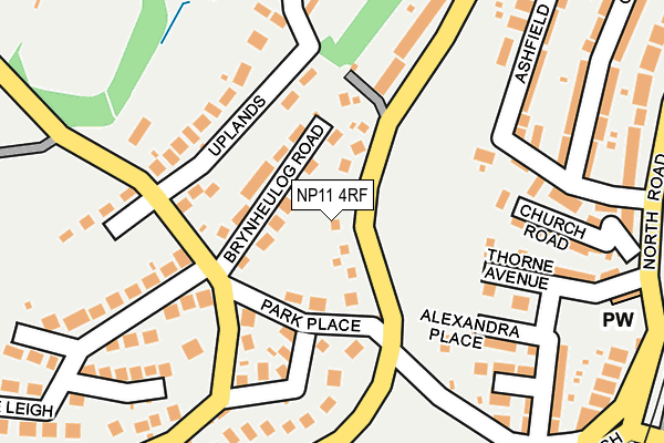 NP11 4RF map - OS OpenMap – Local (Ordnance Survey)