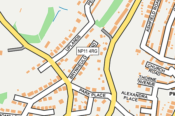 NP11 4RG map - OS OpenMap – Local (Ordnance Survey)