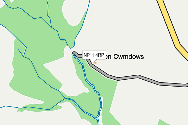 NP11 4RP map - OS OpenMap – Local (Ordnance Survey)