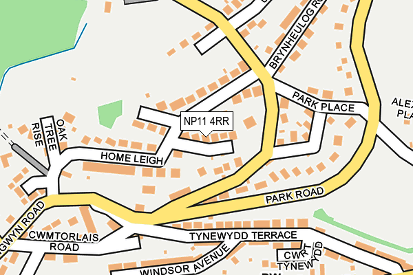 NP11 4RR map - OS OpenMap – Local (Ordnance Survey)