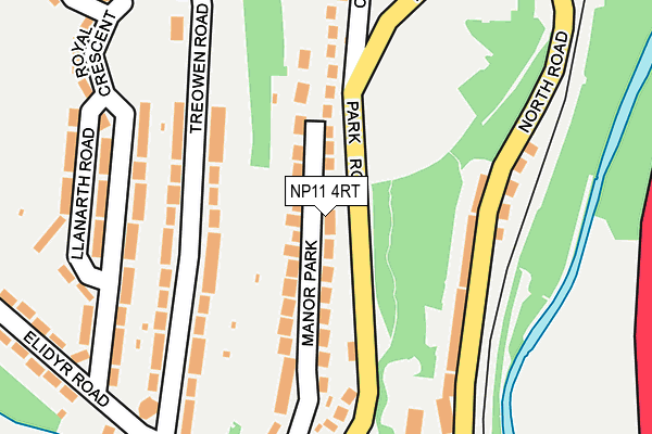 NP11 4RT map - OS OpenMap – Local (Ordnance Survey)