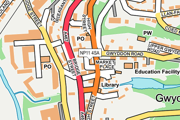 NP11 4SA map - OS OpenMap – Local (Ordnance Survey)