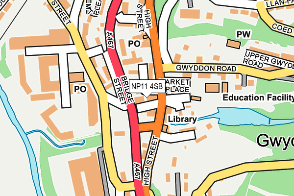 NP11 4SB map - OS OpenMap – Local (Ordnance Survey)