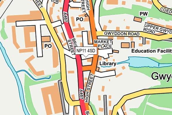 NP11 4SD map - OS OpenMap – Local (Ordnance Survey)