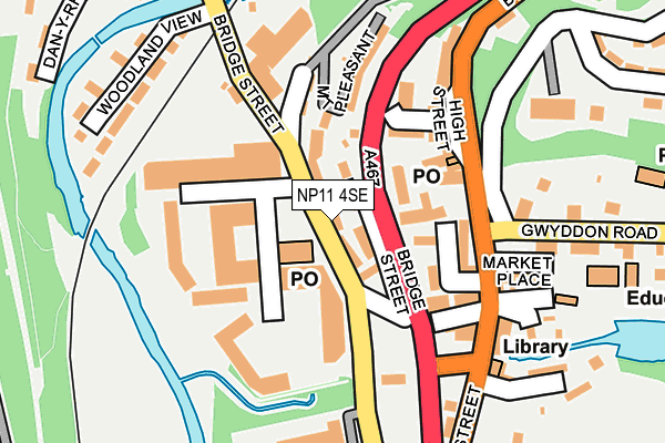 NP11 4SE map - OS OpenMap – Local (Ordnance Survey)
