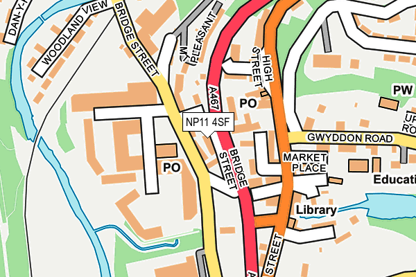 NP11 4SF map - OS OpenMap – Local (Ordnance Survey)