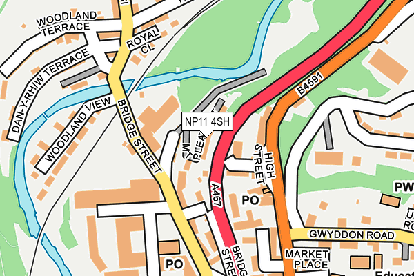 NP11 4SH map - OS OpenMap – Local (Ordnance Survey)