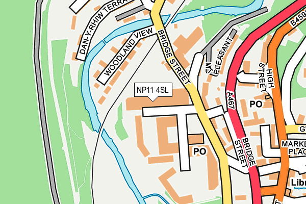 NP11 4SL map - OS OpenMap – Local (Ordnance Survey)