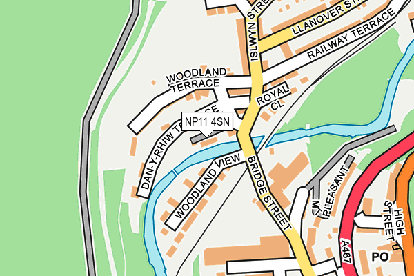 NP11 4SN map - OS OpenMap – Local (Ordnance Survey)