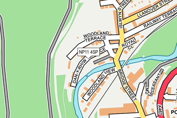 NP11 4SP map - OS OpenMap – Local (Ordnance Survey)