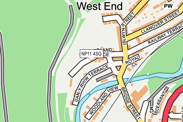 NP11 4SQ map - OS OpenMap – Local (Ordnance Survey)
