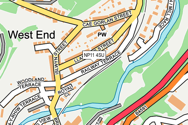 NP11 4SU map - OS OpenMap – Local (Ordnance Survey)