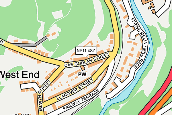 NP11 4SZ map - OS OpenMap – Local (Ordnance Survey)