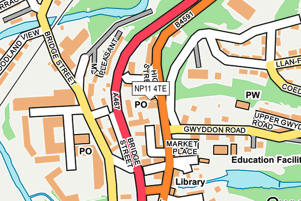 NP11 4TE map - OS OpenMap – Local (Ordnance Survey)
