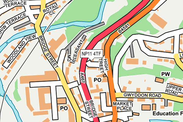NP11 4TF map - OS OpenMap – Local (Ordnance Survey)