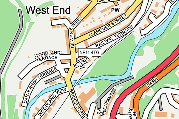 NP11 4TG map - OS OpenMap – Local (Ordnance Survey)