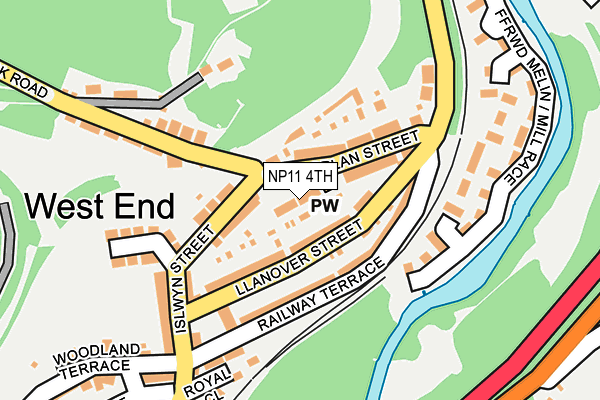NP11 4TH map - OS OpenMap – Local (Ordnance Survey)