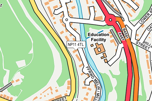 NP11 4TL map - OS OpenMap – Local (Ordnance Survey)