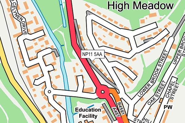 NP11 5AA map - OS OpenMap – Local (Ordnance Survey)