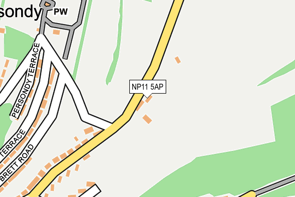 NP11 5AP map - OS OpenMap – Local (Ordnance Survey)