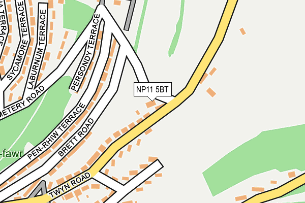 NP11 5BT map - OS OpenMap – Local (Ordnance Survey)