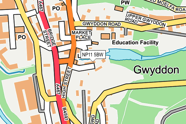 NP11 5BW map - OS OpenMap – Local (Ordnance Survey)
